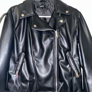 Gently used Forever 21 leather jacket in a size small.